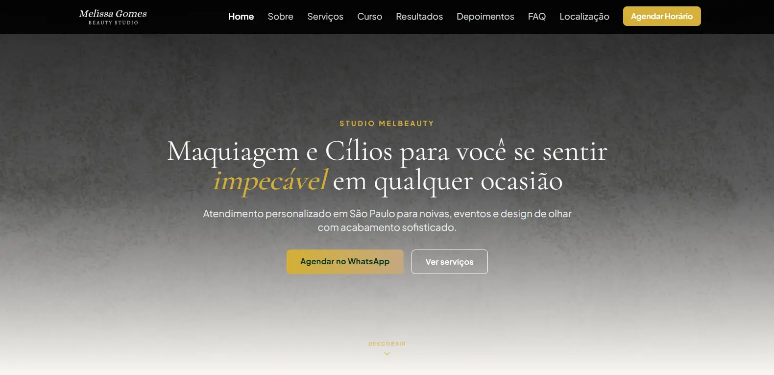 Screenshot de landing page moderna
