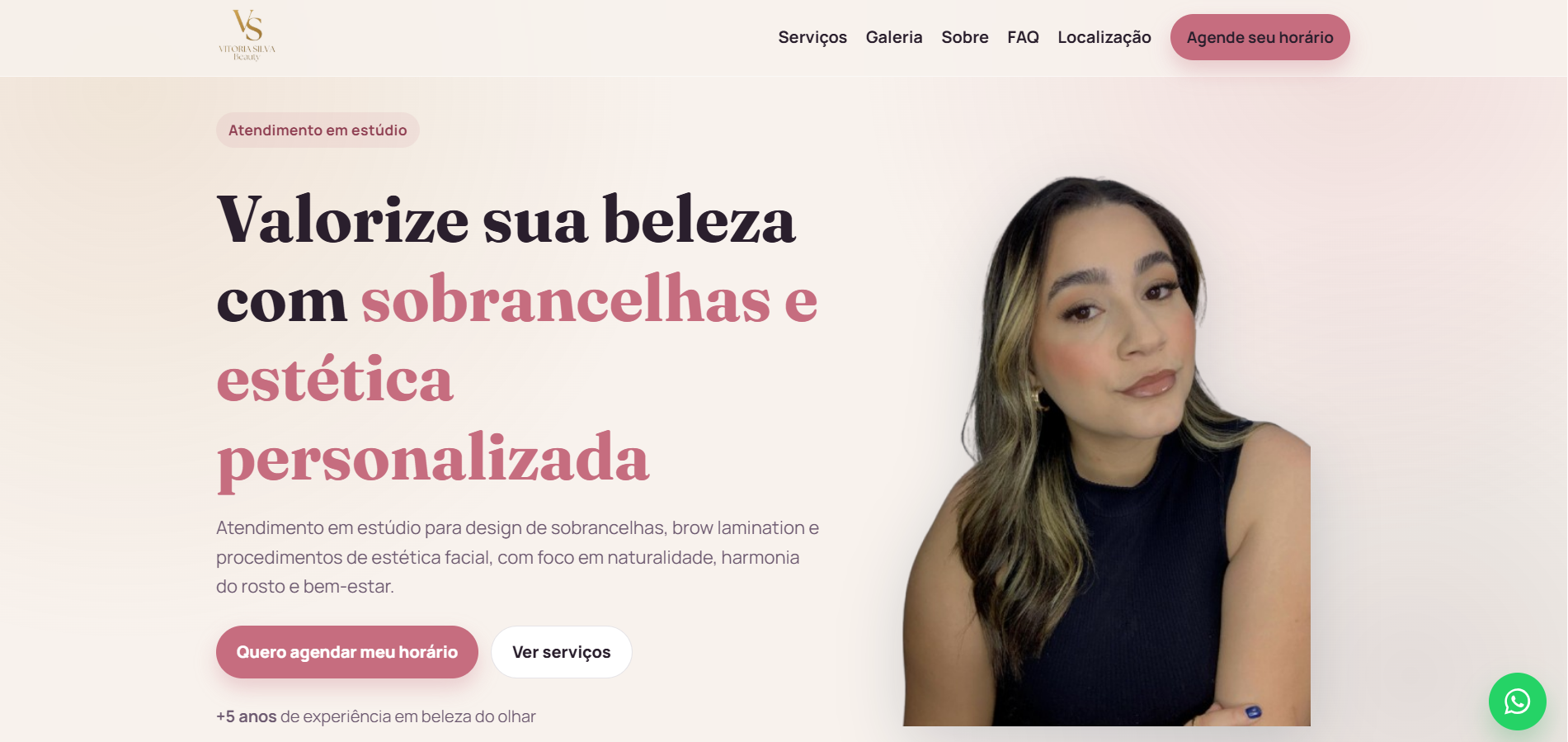 Screenshot de landing page